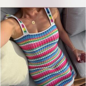 Multicolor Knit Tank Top
